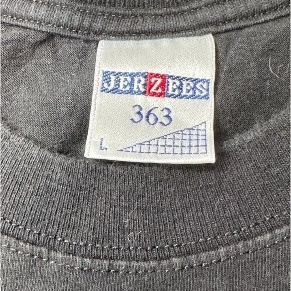 Jerzees Harley Davidson Black Tee Shirt Spain Double Sided Biker Grunge Sz L - Picture 3 of 7